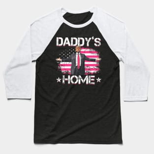 Funny Trump Pink Daddys Home Trump 2024 Baseball T-Shirt